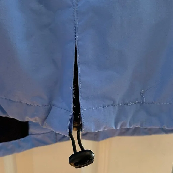 Woman Within 1X Women's Blue Hooded Jacket contrasting pockets - Picture 5 of 5